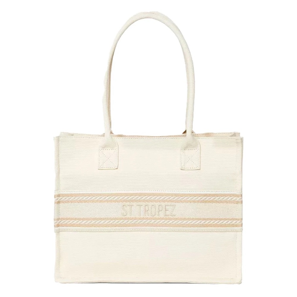NWT A New Day Target St Tropez Cream Tote Bag Purse Handbag